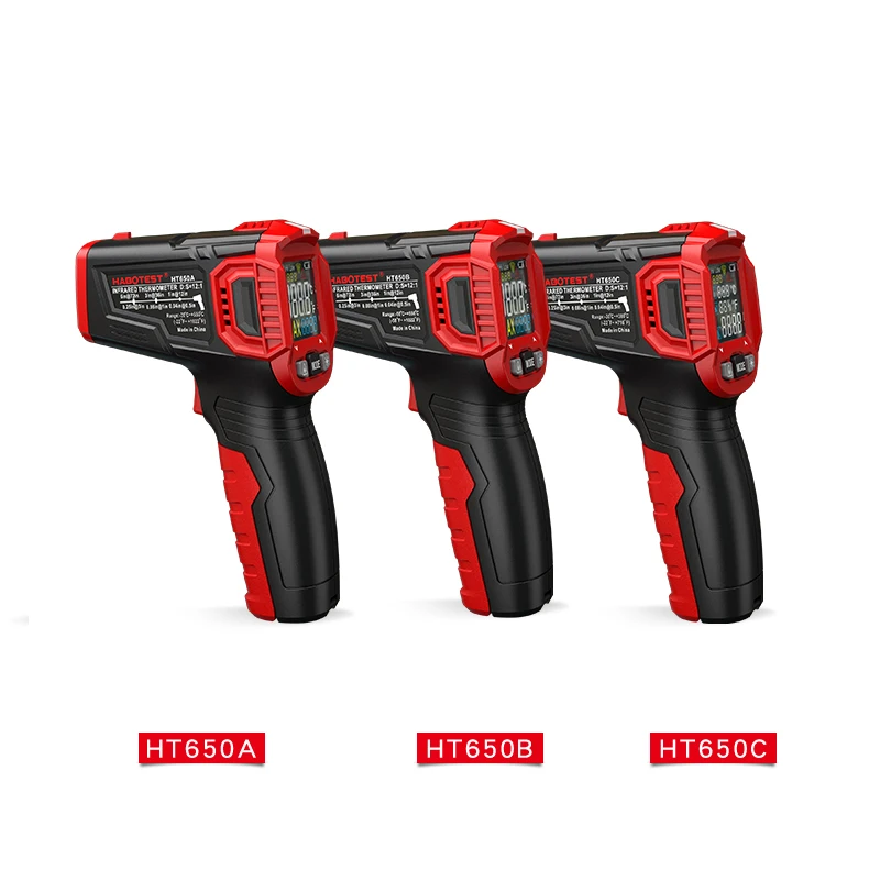 Habotest Digital Infrared Thermometer Hygrometer Weather Station Temperature Meter Humidity Ambient  Laser Thermometre HT650A