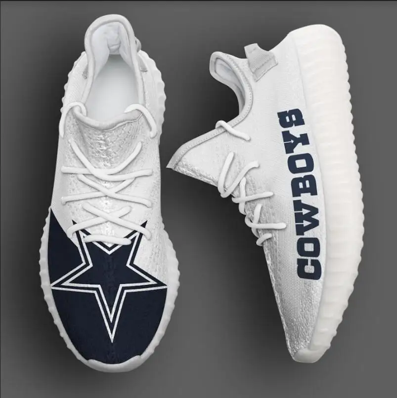 Yeezys Boost 350 V2 обувь на заказ Dallas фанаты ковбоев Мужская Спортивная дышащая повседневная обувь женские кроссовки