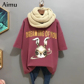 

Harajuku 3D Cartoon Printed Tee Shirt summer Women Sequins T-Shirts Korean kawaii tshirt 90s girl Short Sleeve white Top t shirt