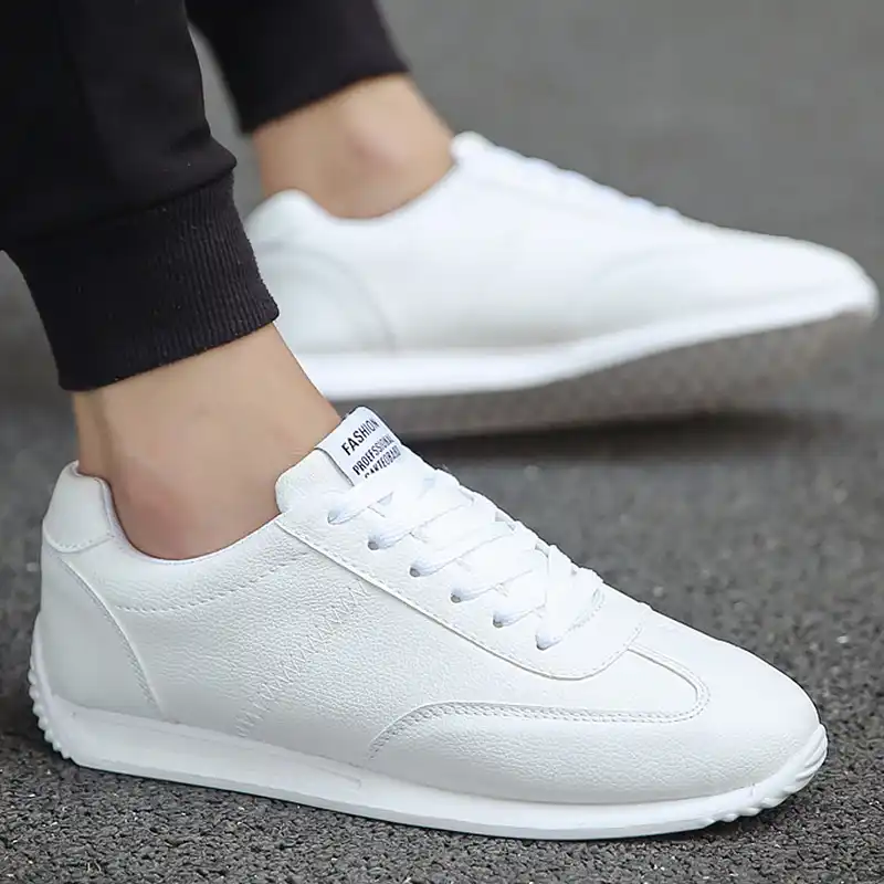白革スニーカースポーツ加硫comforthable春スニーカーメンズカジュアルシューズ メンズヴァルカナイズシューズ Aliexpress