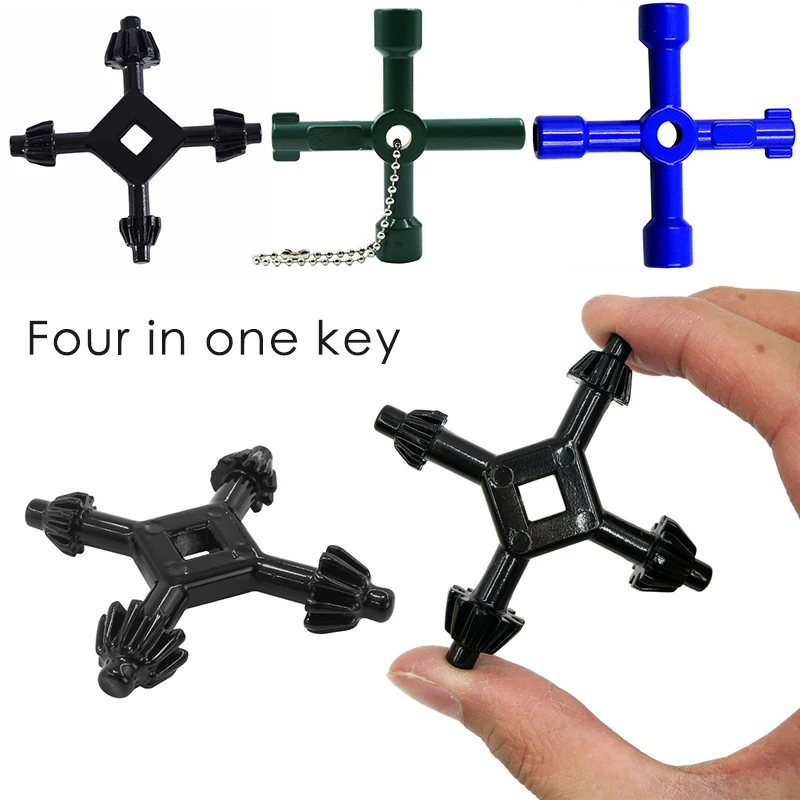 

Universal Cross Key Triangle Square Wrench Spanner Triangle Electric Elevator Cabinet Valve Bicycle Repair Best