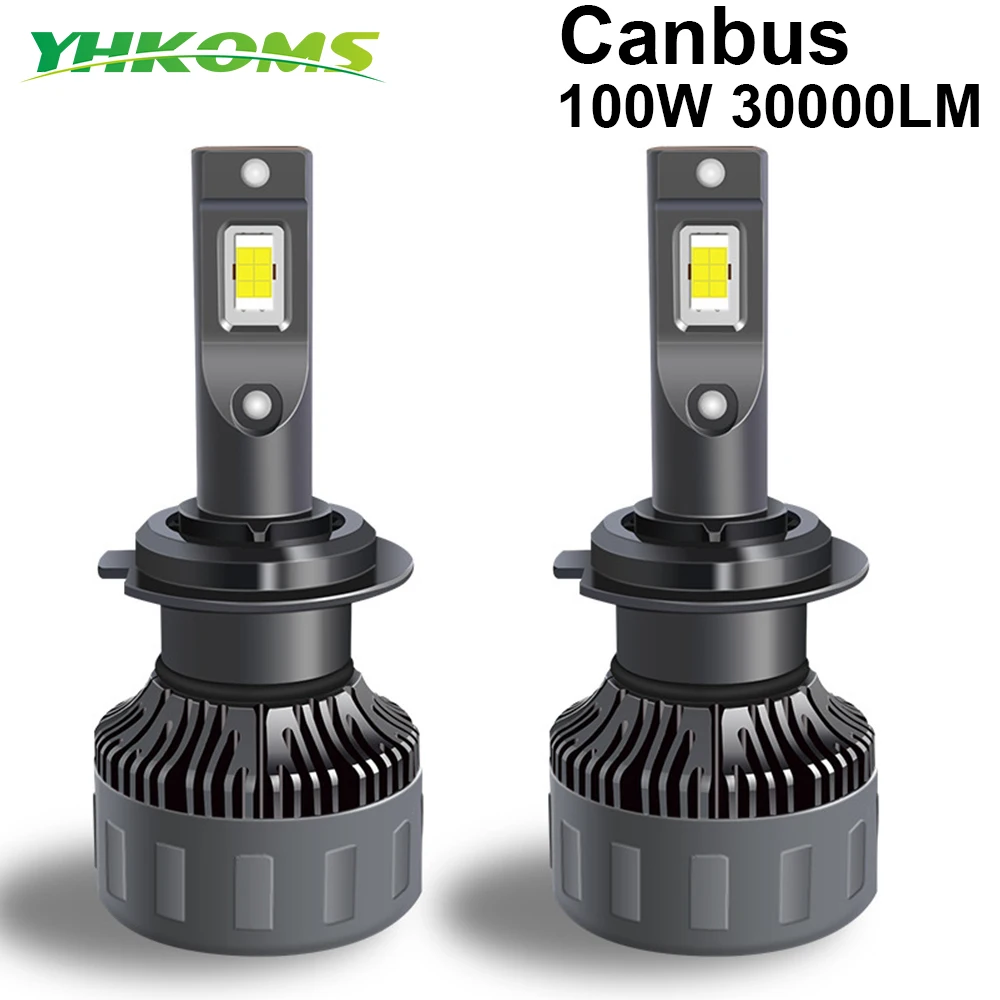Автомобисветильник светодиодсветодиодный фары YHKOMS 100 Вт 9005 лм H4 H7 Canbus H1 H8 H9 H11 9006 HB3