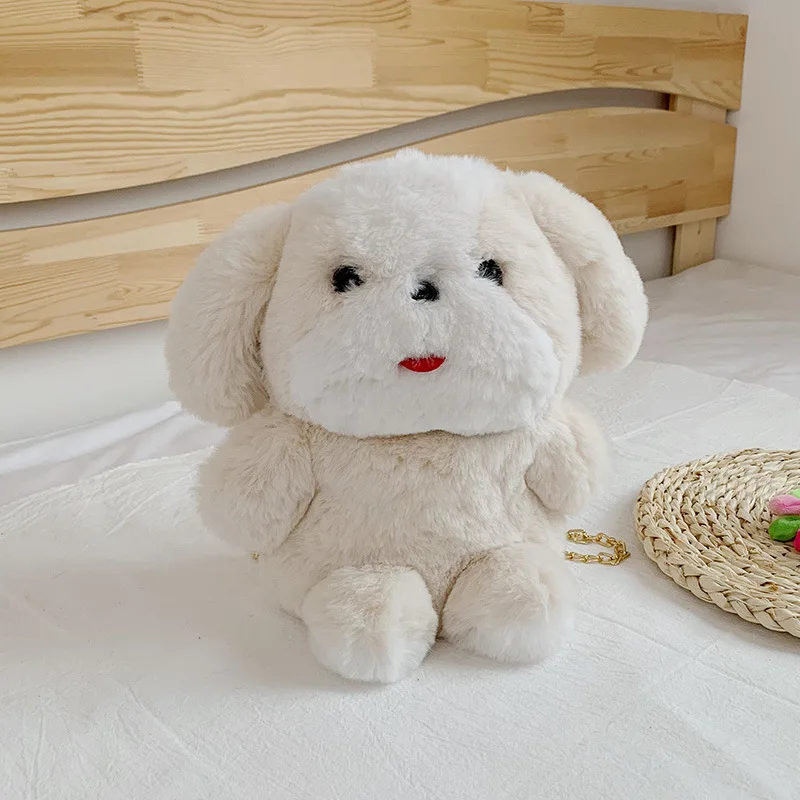 

Puppy Maomao Bag 2019 New Style Plush Bag Cute Dog Chain Shoulder Bag