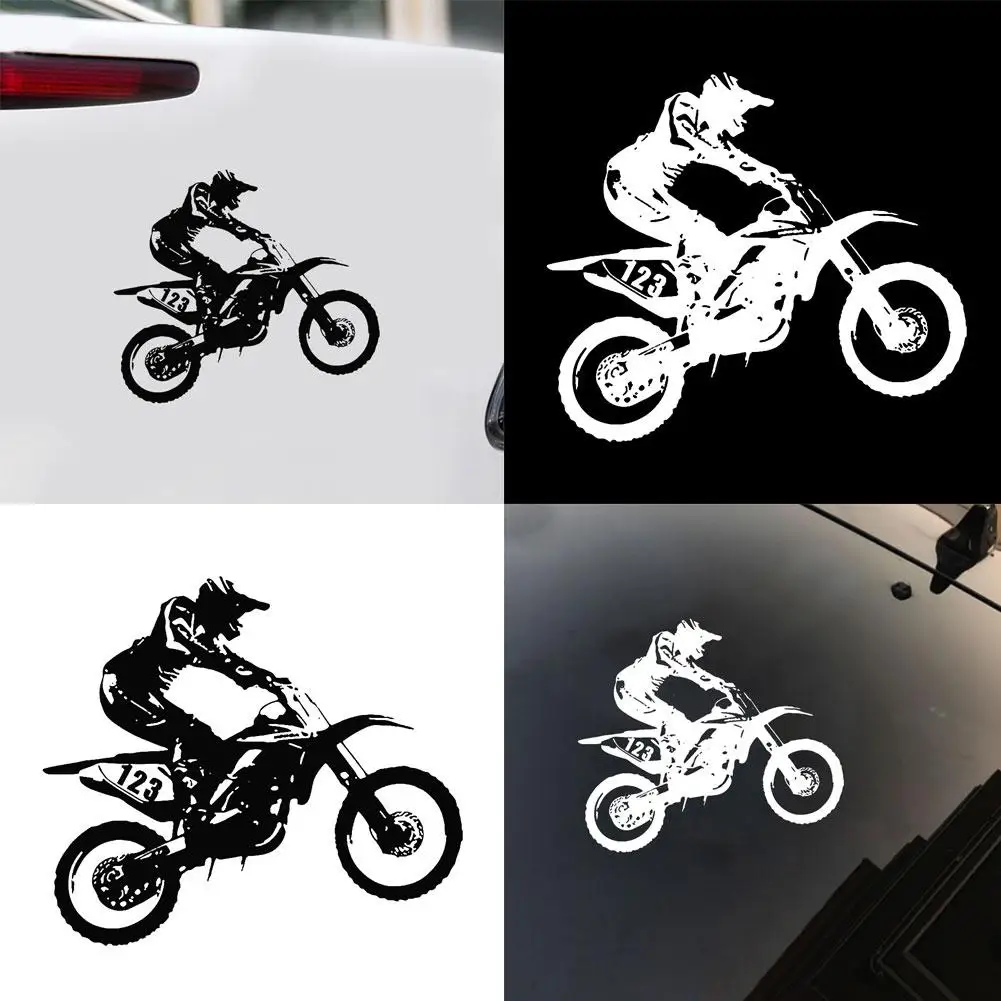 

Motocross Stunts Motorcycle Reflective Car Truck Vehicle Decals Sticker Decor Motorcycle Car Truck Vehicle Decals Sticker Decor