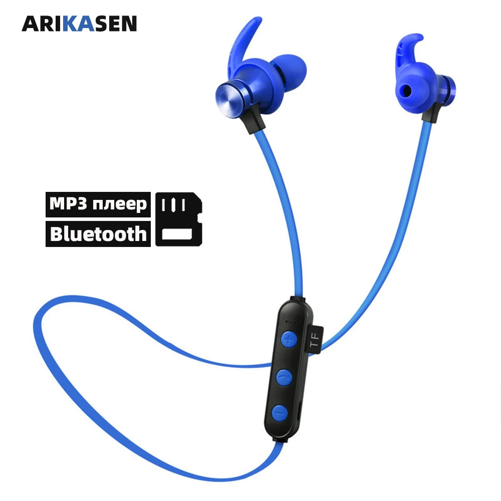 Спортивный Портативный MP3 плеер Arikasen Bluetooth беспроводные наушники гарнитура с