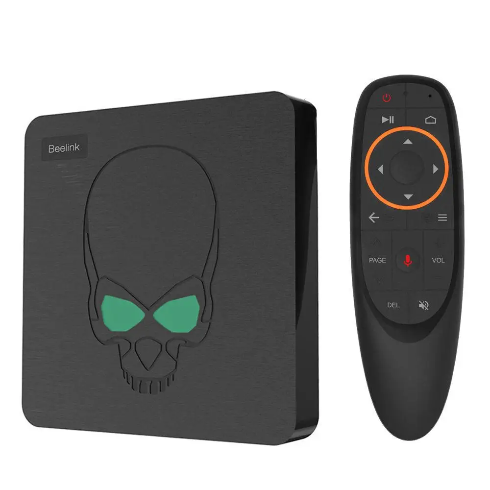 Черный ТВ-приставка Beelink GT-King Android 9,0 Amlogic S922X GT King 4G DDR4 64G EMMC Smart tv BOX 2,4G+ 5G Dual wifi 1000M LAN с 4K - Цвет: Черный