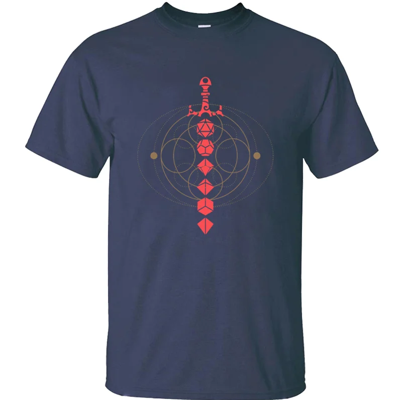 

new Dungeon Armory's Dice Set Sword Red Tabletop RPG tee shirt men and women 2020 Letter men's t-shirts cotton Crazy HipHop Top