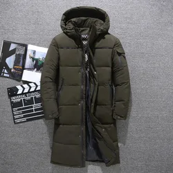 New Winter 90% White Duck Down Jacket Men Thick Long Parkas High Quality Hooded Warm Waterproof Down Outwear Coats Plus Size 5XL