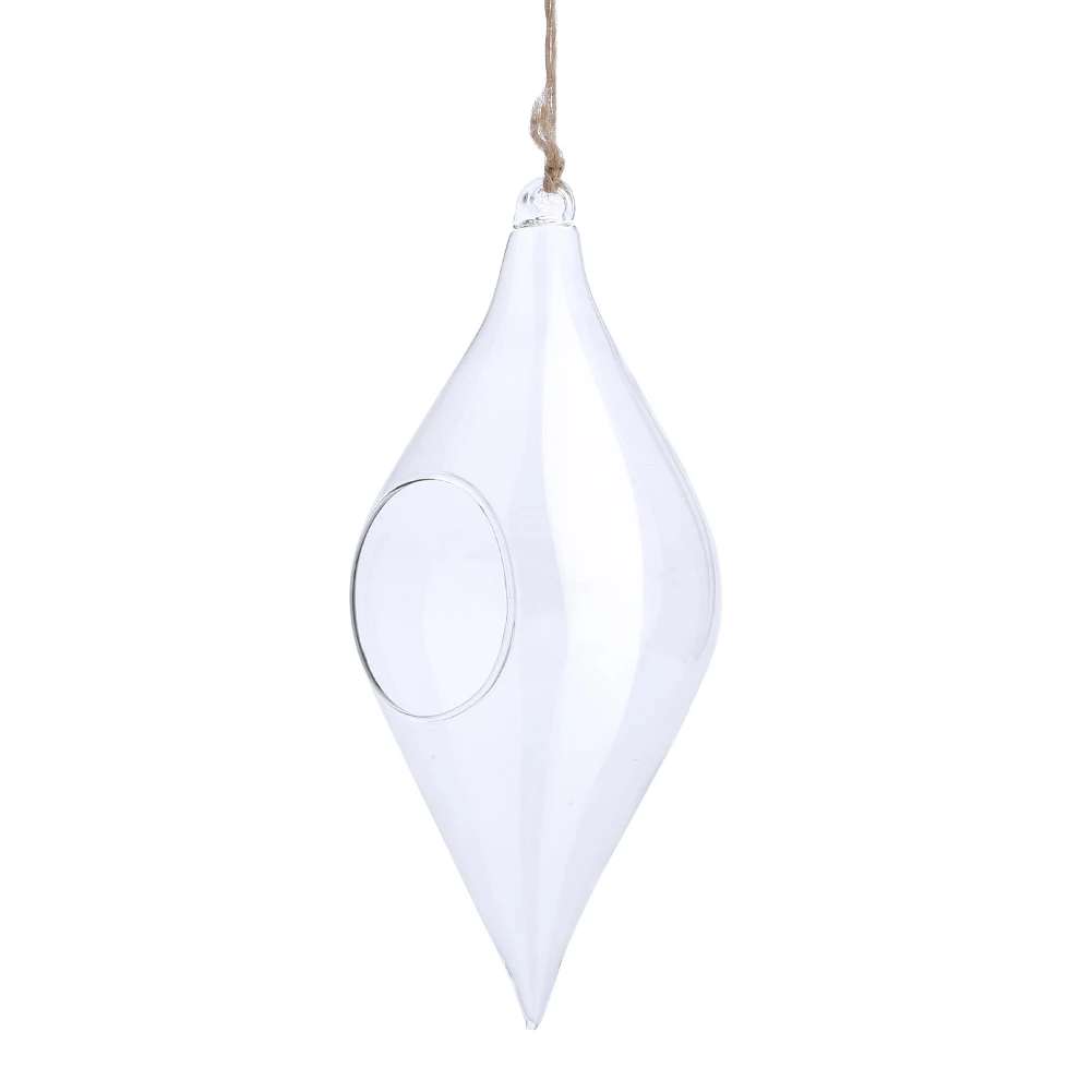 Hanging Glass Vase Hanging Terrarium Hydroponic Clear Container Indoor Office