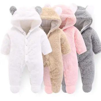 

Cutyome Newborn Baby Winter Clothes Fleece Baby Romper Girls Long Sleeve Autumn Jumpsuits Cotton Animal Bear Costume Overalls