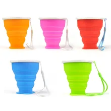 Открытый путешествия силиконовый выдвижной складной tumblerful телескопический складной бутылка для воды SP99