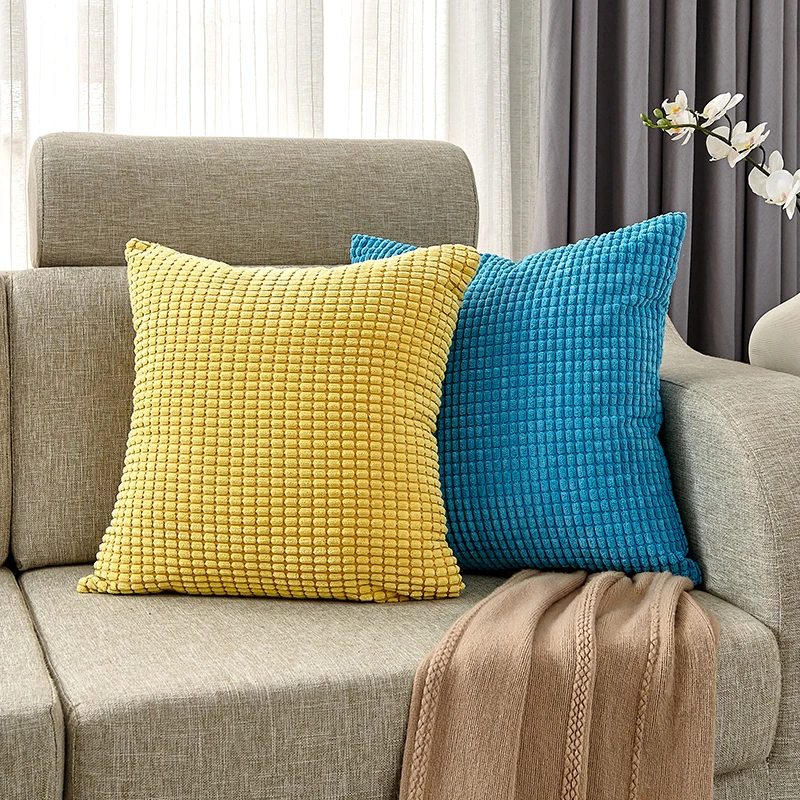 

Velvet Cushion Cover 45x45cm Decorative Pillows Sofa Pillow Cover For Living Room Decoration Corduroy Kussenhoes Soft Home Decor