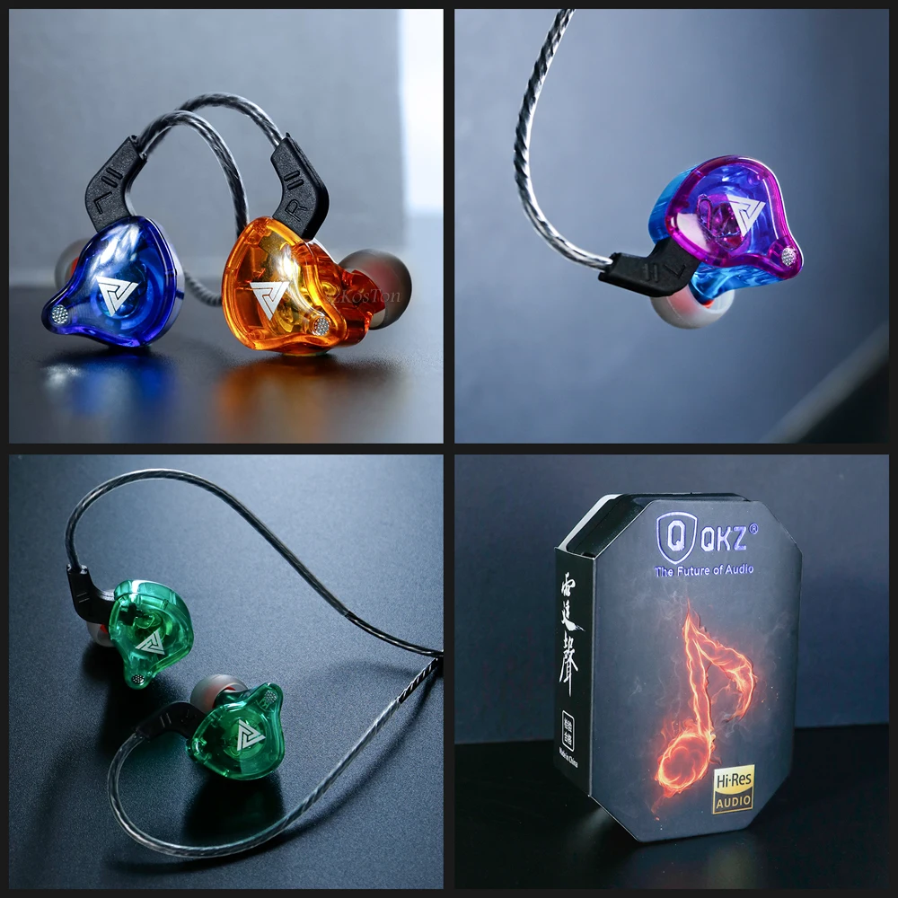 QKZ AK6 cuffie cablate da 3.5mm Driver in rame Stereo HiFi auricolare auricolari bassi musica da corsa Sport cuffie giochi auricolari