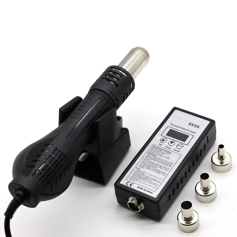 

Eu Plug,8858 Portable Bga Rework Solder Station Hot Air Blower Hair Dryer Soldering Hairdryer Desoldering Tool Vs Riesba