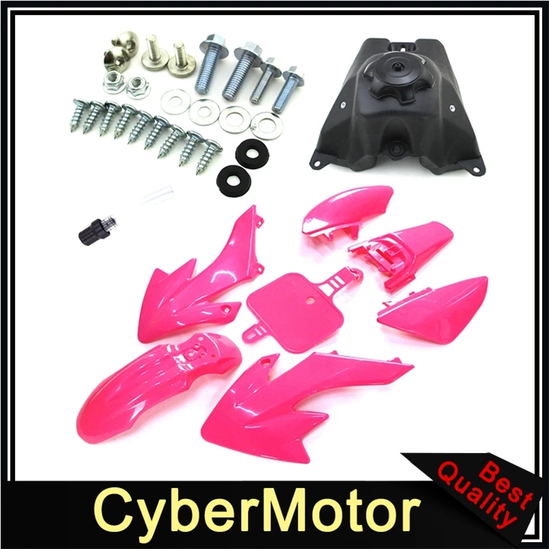 Пластиковый обтекатель для крыла наборы винтов топливный бак вентиляционный клапан для Honda Dirt Bike XR50 CRF50 50cc-160cc китайский Coolster YCF DHZ SDG - Цвет: Pink