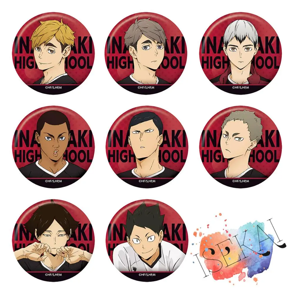 Haikyuu! На верхний значок аниме Kita Shinsuke Atsumu Miya Rintarou Suna Aran Ojiro Haikyu металлический брошь