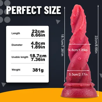 Red Tentacle Monster Dildo Harness Anal Butt Plug With Suction cup for Man Adult Women Gay Lesbian ButtPlug Huge Dick Sex Toys 6