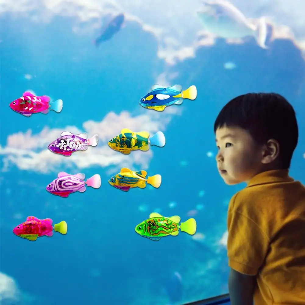 

Light Transparent Electric Fish Swimming In The Water Interesting Pet Toy Bathing Shower Toy Fantastic Gift For Children