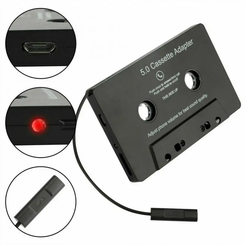 Car Tape Audio Player Car Mp3 Per Aux Stereo Music Adapter Cassetta Universale Bluetooth-Compatibile 5.0 Old Cassette Converter