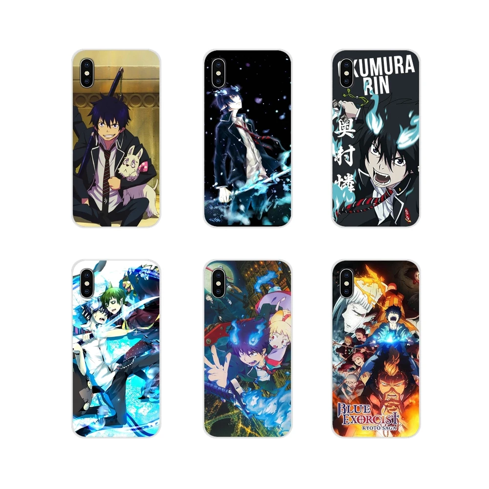 

For Xiaomi Redmi 4A S2 Note 3 3S 4 4X 5 Plus 6 7 6A Pro Pocophone F1 Accessories Phone Cases Covers Blue Exorcist Anime