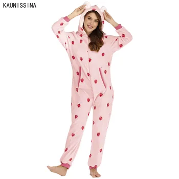 

Winter Onesies Pajamas Plus Size Hooded Flannel Warm Adults Onesie for Women Long Sleeve Zipper Pockets Printed Lounge Homewear