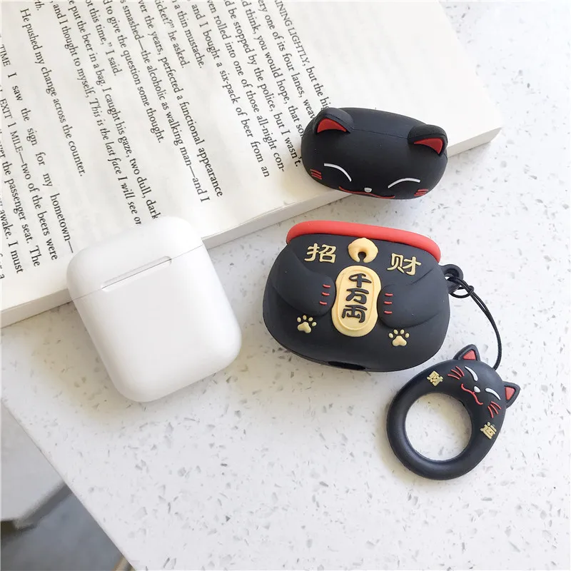 Мультяшный чехол для наушников Lucy Cat для Apple AirPods 2 Силиконовый чехол Беспроводная Bluetooth сумка для наушников зарядная коробка защитная сумка