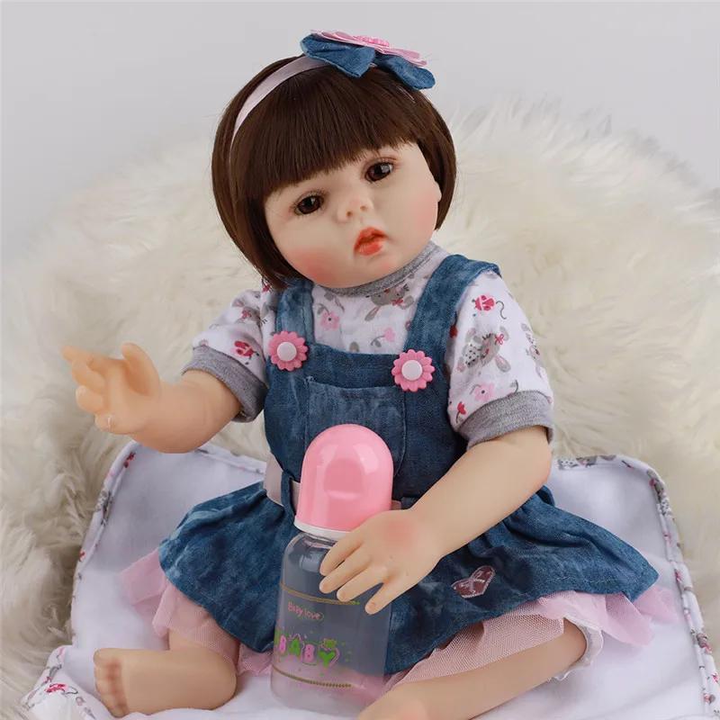 

48CM New Rebirth Doll Simulation Baby Doll Cute Reborn Doll Kids Playmate Doll Reborns Toddlers Doll Girl Birthday Gifts
