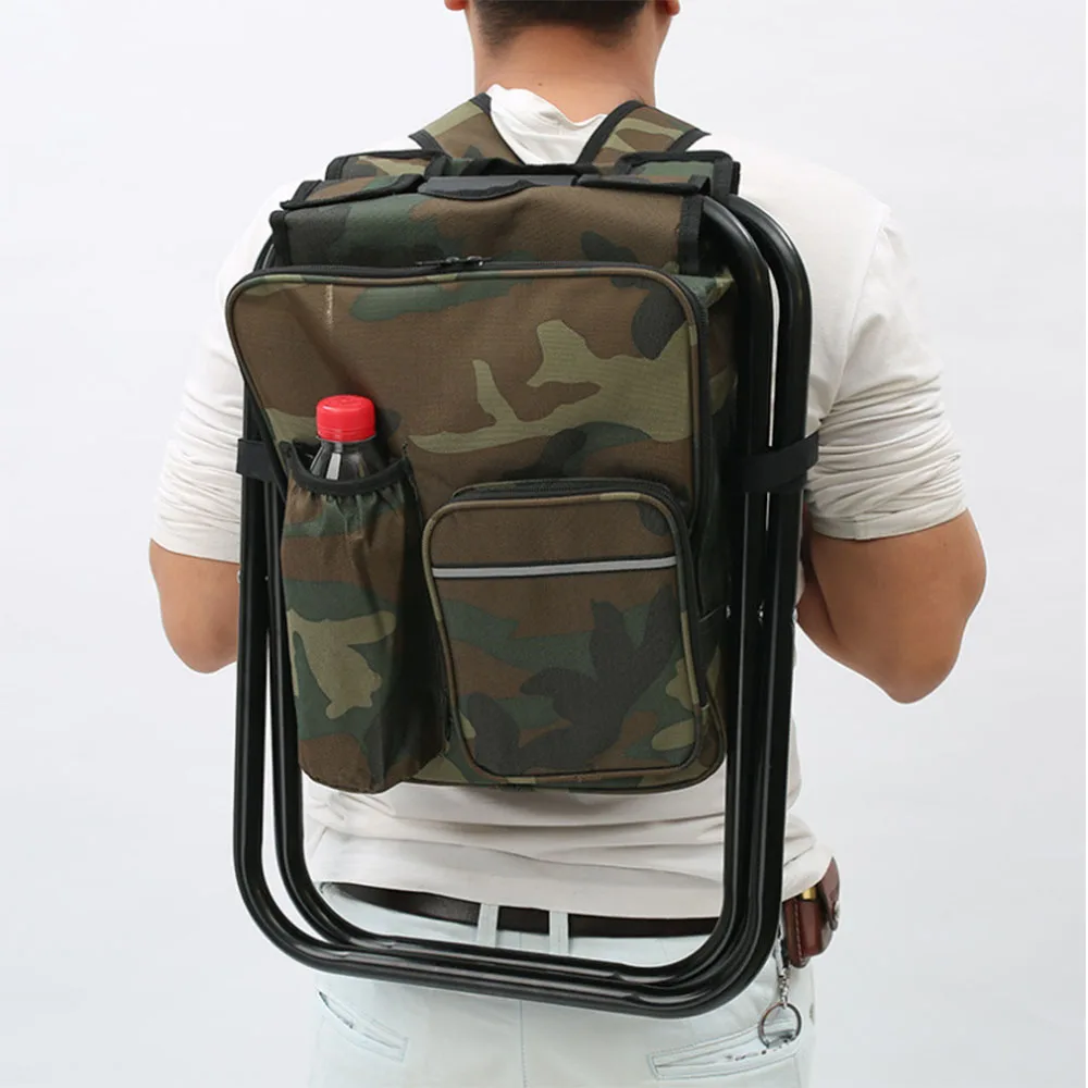 

Outdoor Folding Camping Fishing Chair Stool Portable Backpack Seat Bag Folding Fishing Chair Seat Bag for Outdoor activities