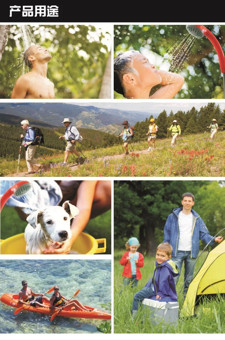 New Style Outdoor Shower Household Rechargeable USB Portable Multi Purpose Vehicle Shower with Switch Hot Sales