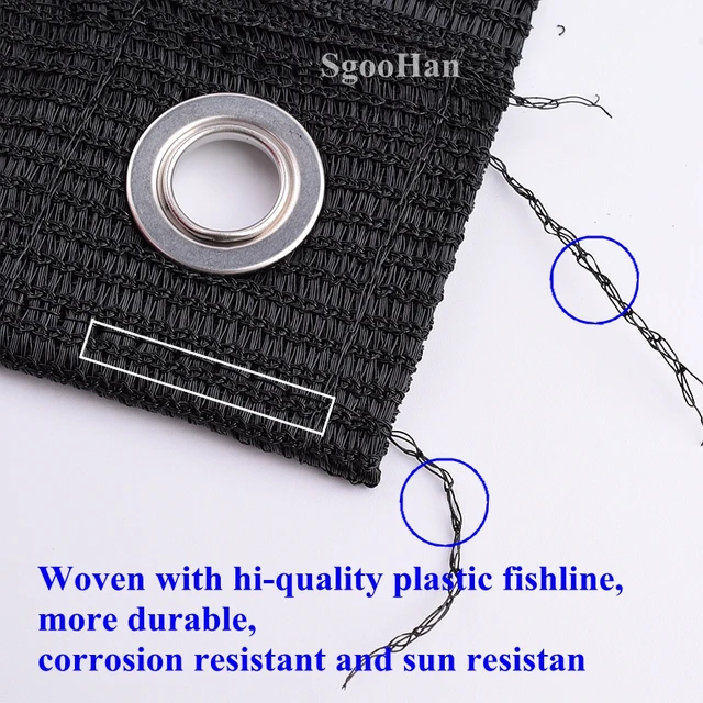 Hi-Minőségi Fekete-Uv-Ellenes Hdpe Árnyékolás Nettó Kültéri Napellenző Medence Zamatos Növényi Borító Menedék Napfény 90% Árnyék - Image 4