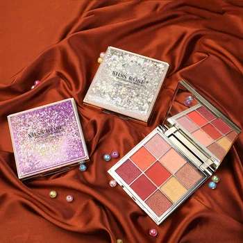 

Quicksand 9 Colors Eyeshadow Palette Beauty Glazed Waterproof Mineral Glitter Eyeshadow Powder Long Lasting Beauty Cosmetic