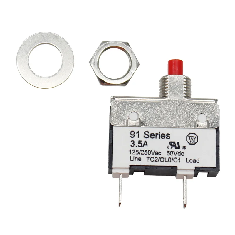 Kuoyuh 0.5A 1A 2A 3A 3.5A 4A 10A Mini Interruttore Interruttore Interruttore Di Ripristino Manuale Protezione Da Sovraccarico Del Motore