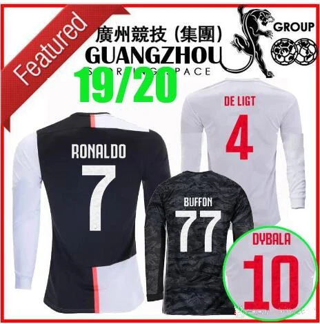 19 20 Роналду ювентусссс с длинным рукавом футбольные майки DE LIGT DYBALA HIGUAIN BUFFON MAGLIE Futbol мужская футбольная рубашка