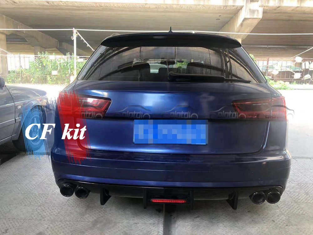 CF комплект OTD Стиль углеродного волокна задний бампер диффузор спойлер для Audi A6 Allroad Quattro UP стайлинга автомобилей