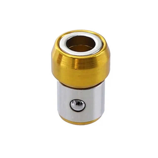 Universal Magnetic Ring 1/4”  Metal Screwdriver Bit Magnetic Ring For 6.35mm Shank Anti-Corrosion Drill Bit Magnet Powerful Ring Light Gold