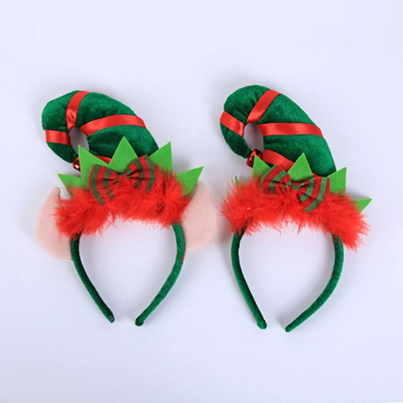

Christmas Headband Red Feather Xmas Hair Band Clasp Headwear Head Hoop Party Elf Hairband Headhoop Christmas Gift