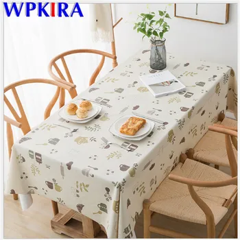 

Print Tablecloth Home Modern Dining Table Cover Oil-proof PVC Rectangular Coffee Tea Party Decorations Table Cloth ZB-AD475