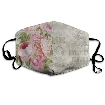 

ZHOUSUN Dustproof Flower Garland Shabby Chic Floral Mouth Cover Mask Protective Warm Windproof Mask