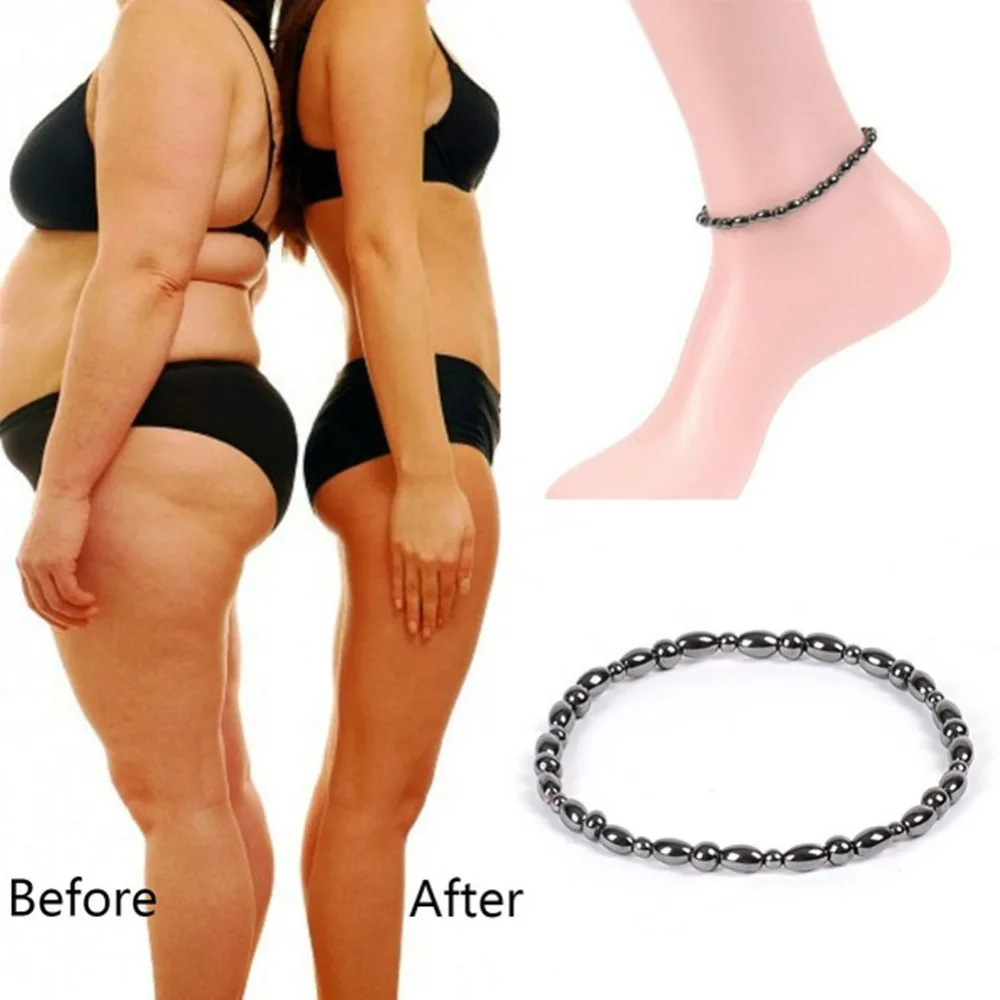 Anklets Natural Weight-Loss Stone Black Fashion Women Magnetic Unisex Brazilian Health-Care
