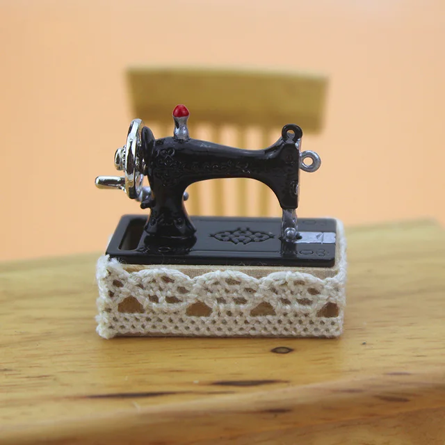 US $4.61 1/12 Dollhouse Miniature Accessories Mini Sewing Machine Set Simulation Furniture Model Toys for Do