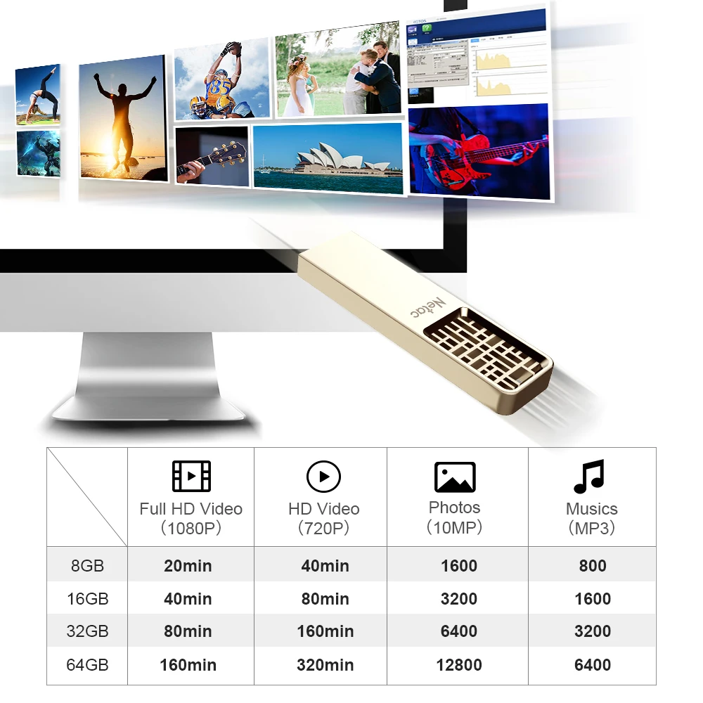 Netac USB флеш накопитель 16 ГБ 32 водонепроницаемый карта памяти диск Cle Pendrive 64 Гб USB2.0