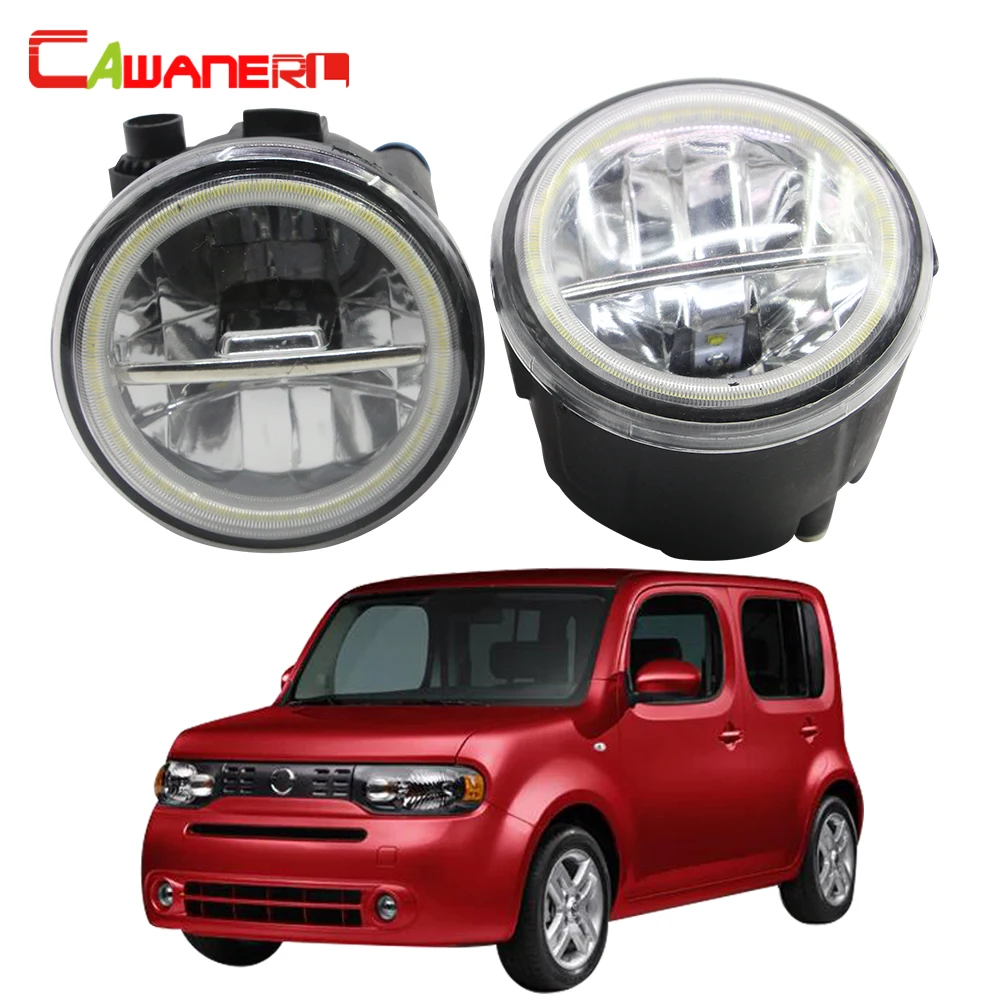 Cawanerl для Nissan Cube Z12 хэтчбек 4000LM светодиодный туман светильник + глаза ангела