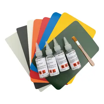 

6 IN 1 PVC Patch Repair Kit Leather Repair Patches Glue Set Accessory for Inflatable Raft Boat Canoe Kayak