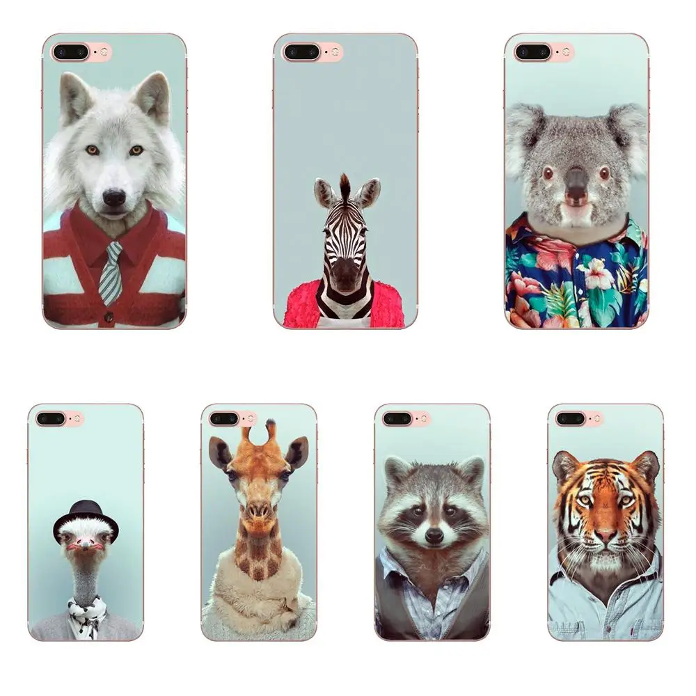 Back Phone Case Animal Horse Giraffe Panda Tiger For Xiaomi Redmi Note 2 3 3S 4 4A 4X 5 5A 6 6A Pro Plus | Мобильные телефоны и