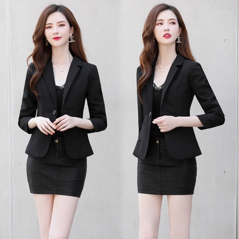 

2019 Autumn New Style Short Small Suit Women's Korean-style Elegant Slim Fit Slimming-Style Business Versatile Suit Coat