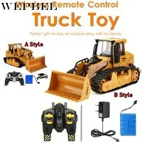 

WEPBEL 1:12 Large Simulated Remote Control Bulldozer with Light Sound Toy Car Model Engineering Equipped with USB Charging