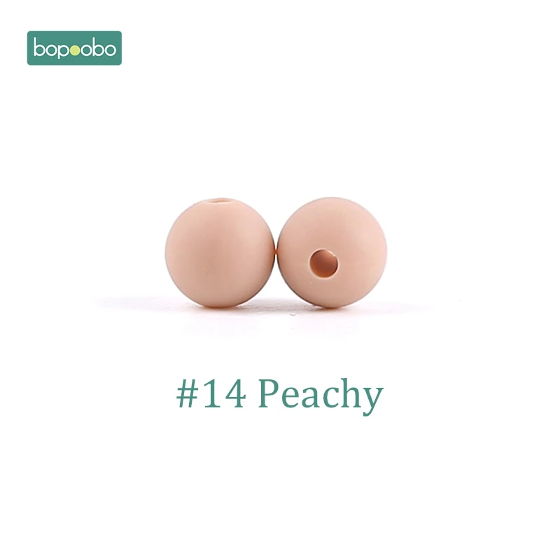 Peachy Bopoobo 30 шт. Силиконовые Бусины 9 мм силиконовые детские товары для прорезывания зубов жевательные соска, зажимы для цепи крошечные бусины для грызунов детские игрушки для прорезывания зубов - Цвет: Peachy