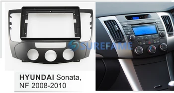 

9 inch Car Fascia Radio Panel for HYUNDAI Sonata , NF 2008-2010 (Manual A/C) Dash Kit Install Facia Console Bezel 9inch Plate