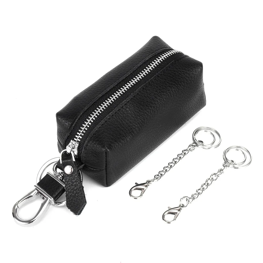 

Top Genuine Real Leather Unisex Key Bag Men's Soft Leather Creative Large-Capacity Cars Universal Keys Bag Female Key Chain