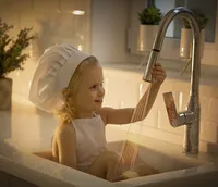 Tablier de Chef pour bébé, chapeau pour enfants, Costumes de Chef pour bébé, accessoire de photographie pour bébé, 2 pièces/ensemble 5